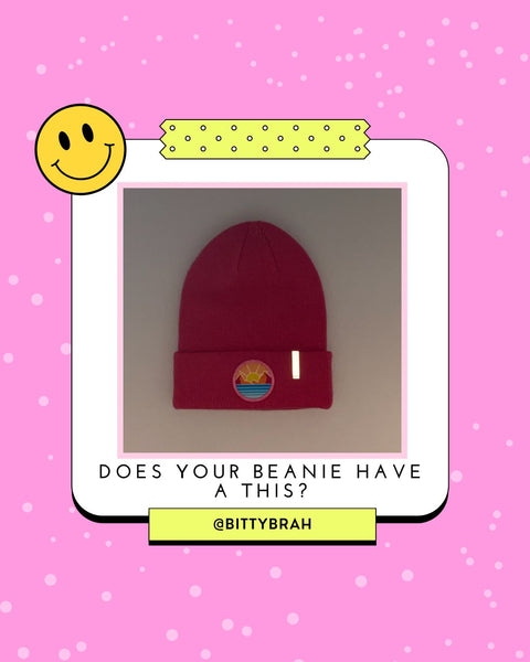Pacific Beach Tidal Wave Beanie With Safety Reflective Feature