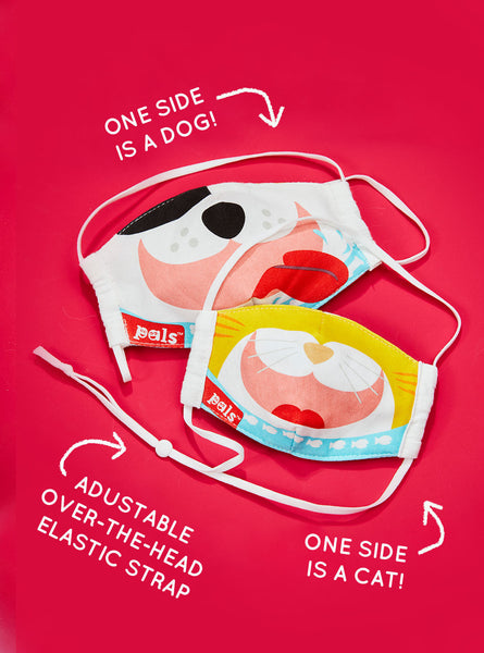 REVERSIBLE CAT & DOG FACE MASK