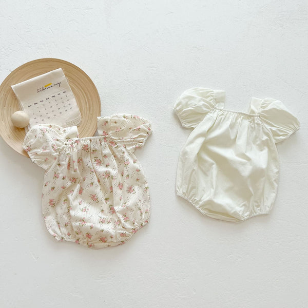 Baby Girl Lovely Bow-Tie Short-Sleeved Onesies