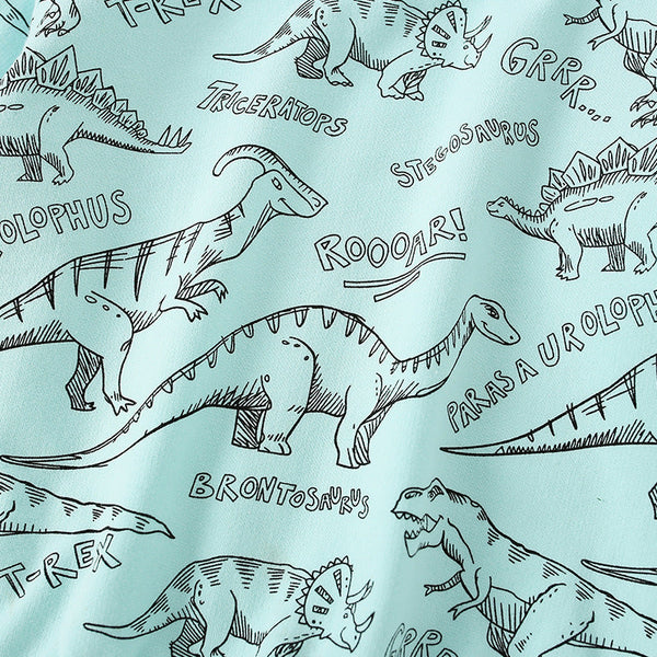 Baby Boy All Over Dinosaur Print Pattern Long Sleeve Casual Hoodie
