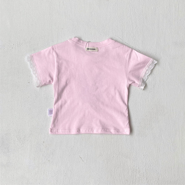 Summer Hot Selling Baby Kids Girls Short Sleeves Cartoon Rabbit Pattern T-shirt