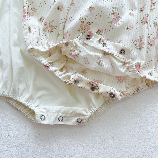 Baby Girl Lovely Bow-Tie Short-Sleeved Onesies