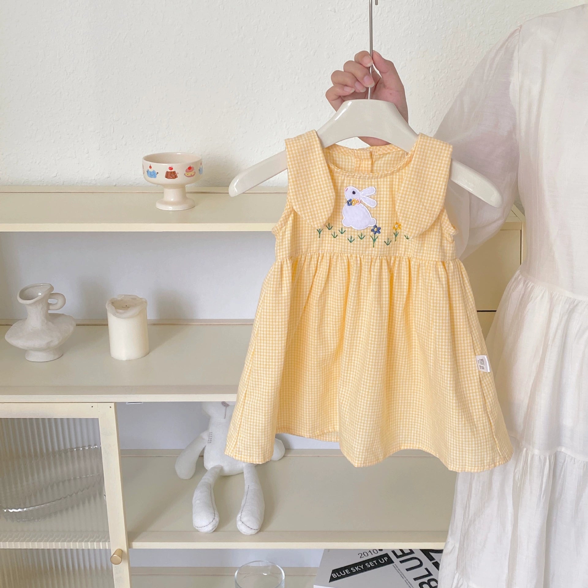 Summer Hot Selling Baby Kids Girls Princess Sleeveless Plaid Dress