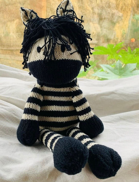 Wool Knit Buddy  | Zachary the Zebra